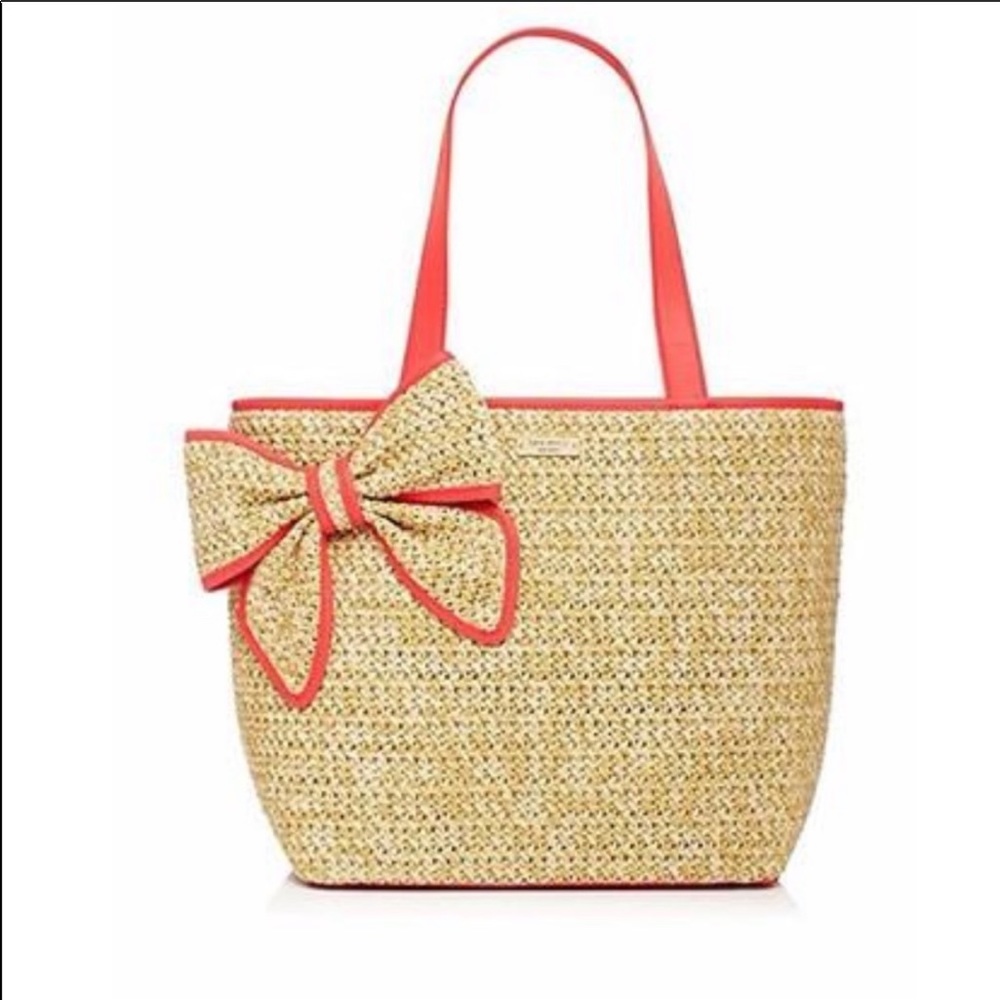 ISO New Kate Spade Belle Bow Straw Tote